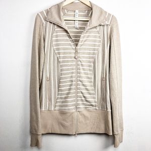 Lululemon Jacket 6 Logo Yoga Striped Excellent